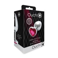 Ouch! Heart Gem Metal Plug Medium Pink, picture 2
