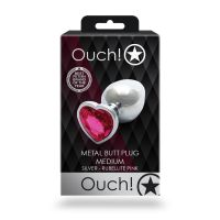 Ouch! Heart Gem Metal Plug Medium Pink, picture 3