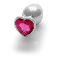 Ouch! Heart Gem Metal Plug Medium Pink, picture 5