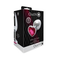 Ouch! Herz Gem Buttplug, Metall, Groß, Bild 2