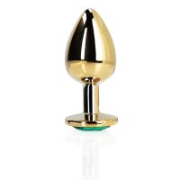 Ouch! Plug Anal Gema Redonda, Metal, Grande