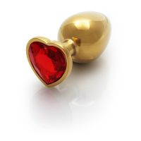 Plug Ouch! Acabado Dourado com Joia Gema Coração Rubi, imagem 6