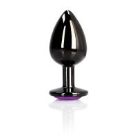 Ouch! Herz Gem Metal Plug Klein Amethyst