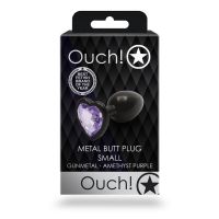 Ouch! Herz Gem Metal Plug Klein Amethyst, Bild 3