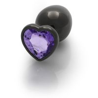 Ouch! Heart Gem Metal Plug Large Gunmetal, anaalitappi, kuva 5