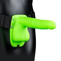 Strap-on creux strié brillant testicules Ouch!