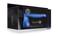Ouch! Ribbed Hollow Strap-On with Balls, Curved Pleasure Toy, picture 8