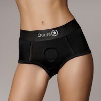 Ouch! Wibrujący strap-on brief, mid-rise wibrujące majtki