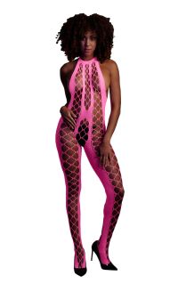 Ouch! Halsband-bodystocking UV-aktiverad
