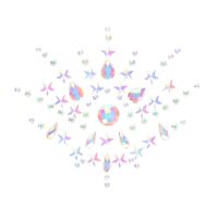Ouch! Glow-in-the-Dark Body Jewelry Stickers Chest, kuva 5