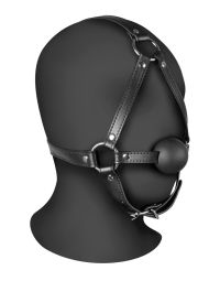 Ouch! Kopfharness aus Kunstleder mit Ballknebel