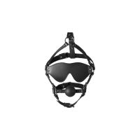 Ouch! Blindfold Kopf-Harness Solider Ball Knebel Schwarz, Bild 4