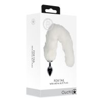 Ouch! Fox Tail Metalowy Plug Biały Czysty Wygląd, zdjęcie 2