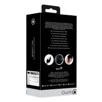 Ouch! Cauda de Coelho Plug Anal em Aço Preto Clássico, imagem 3