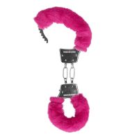Ouch! Metall-Handschellen mit rosa Plüsch, Bild 4