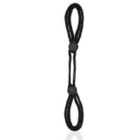 Ouch! Adjustable Rope-Style Hand Cuffs Black