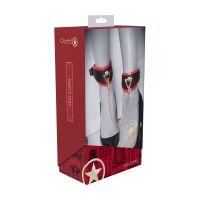 Ouch! Milan Collection Leg Cuffs, Black and Red, picture 2