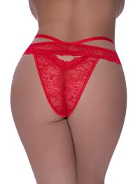 Magic Silk Peek-a-Boo Cheeky-Slip mit Kreuzsteg-Design und Schleife, Bild 6
