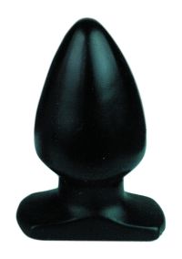 All Black Medium Butt Plug Smooth PVC