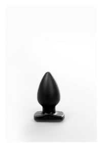 All Black Medium Butt Plug Smooth PVC, picture 3