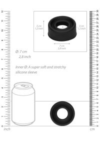 Pumped Gaine Pompe Silicone Noire Large Remplacement, photo 6