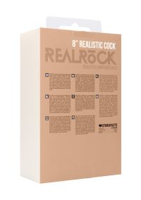 Gode réaliste avec scrotum RealRock 20 cm caoutchouc veiné, photo 3