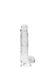 RealRock by Shots Crystal Clear Dildo Transparente 15cm