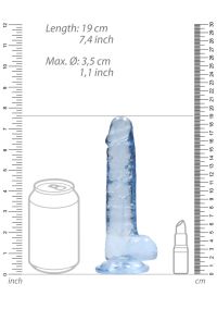 RealRock Blue Realistic Dildo 15cm Medium, picture 5