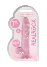 RealRock Pink Dildo with Textured Sculpted Base, picture 2