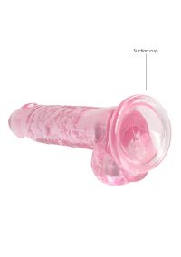 RealRock Pink Dildo with Textured Sculpted Base, picture 4