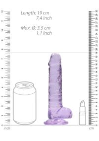 Gode RealRock réaliste violet shaft texturé, photo 5