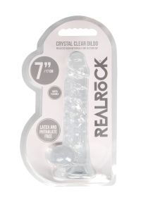 RealRock transparent dildo med realistisk strukturerad bas, bild 2
