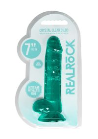 RealRock Turquoise Mid-Size Dildo 15cm, picture 2