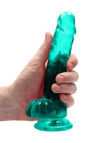 RealRock Turquoise Mid-Size Dildo 15cm, picture 6