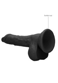 RealRock Dong with Testicles 17 cm Realistyczne TPE, zdjęcie 6