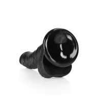 RealRock Czarne Zakrzywiony Dildo Jądra 18cm, zdjęcie 4