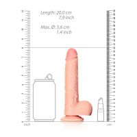RealRock Flesh Straight Dildo 18cm Veined, picture 5