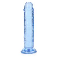 RealRock Crystal Clear blå lige dildo 14cm, billede 3