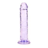 RealRock Fioletowy Proste Cienkie Dildo