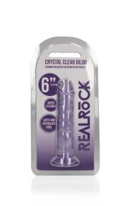 RealRock Fioletowy Proste Cienkie Dildo, zdjęcie 2