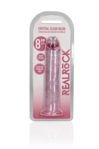 RealRock Pink Straight Dildo, 20 cm, with Suction Base, picture 2