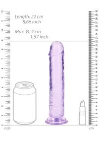 RealRock Lila Straight Dildo mit Saugnapf 20cm, Bild 5