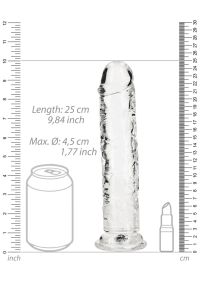 RealRock Klarer Straight Dildo 23cm Breit, Bild 5