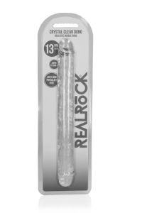 RealRock Realistic Double dildo Clear 34 cm przezroczyste, zdjęcie 2