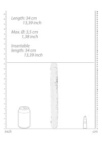 RealRock Realistic Double dildo Clear 34 cm przezroczyste, zdjęcie 4