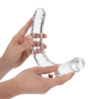 RealRock Realistic Double dildo Clear 34 cm przezroczyste, zdjęcie 5