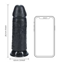 RealRock Extra-Tjock Dildo utan kulor 20 cm, bild 18