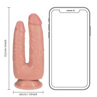 Dildo doppio Double Trouble RealRock 13-15 cm, immagine 12