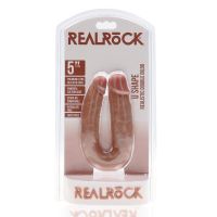 RealRock U-formad dubbeldildo, beige, bild 2