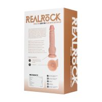 RealRock Vibrador Reto Cor de Carne com Testículos Veio 18cm, imagem 3